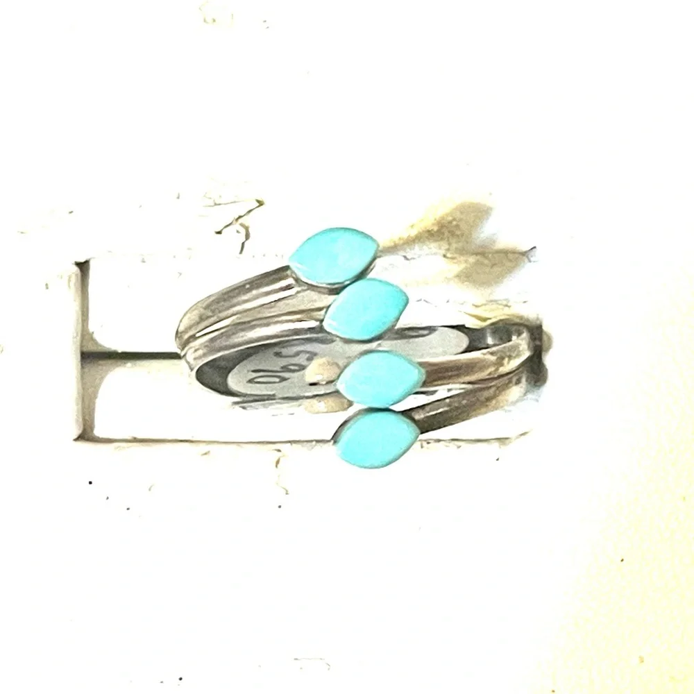 Handmade wrapped Turquoise Ring sz 9-10